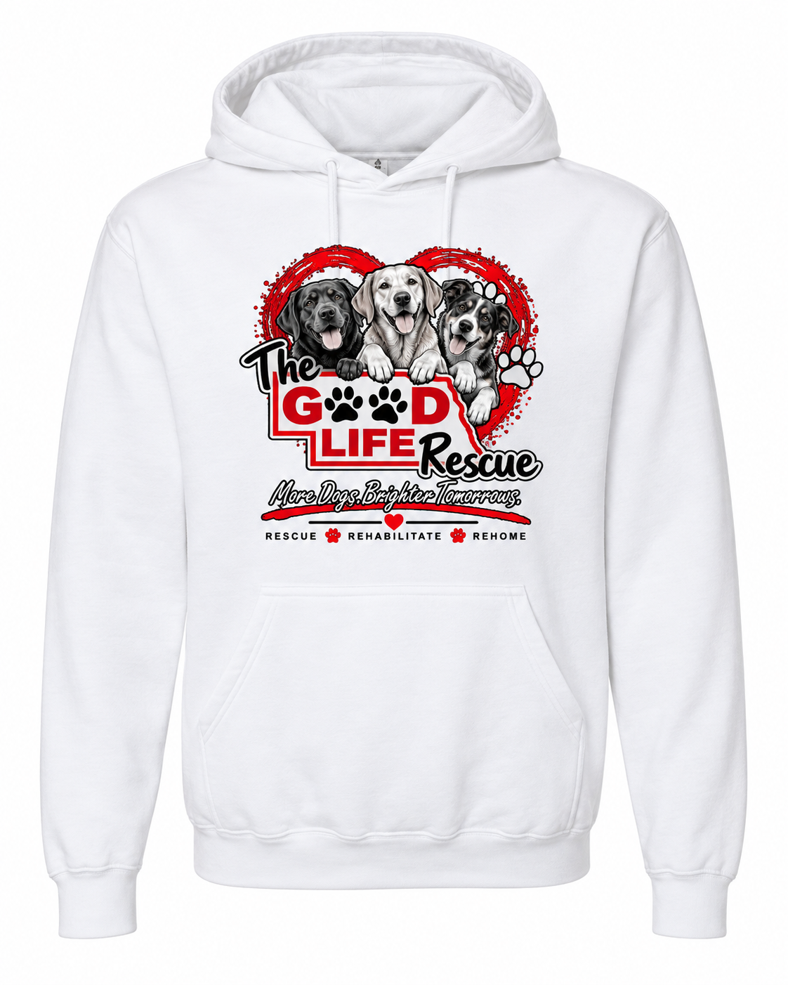 Good Life Rescue White Hoodie